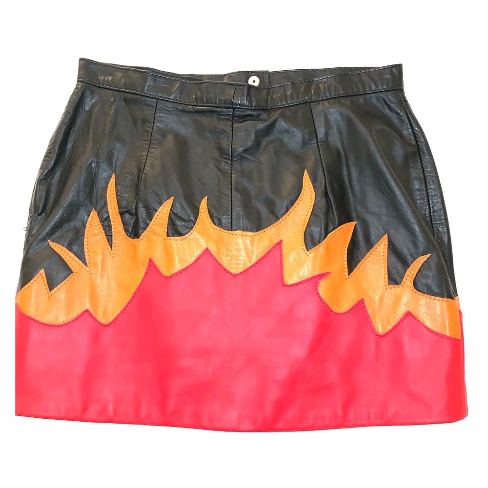 Fire leather skirt from Nasty Gal, size medium